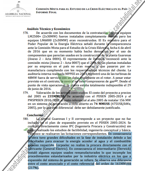 Informe Comisión Mixta Derwick Associates