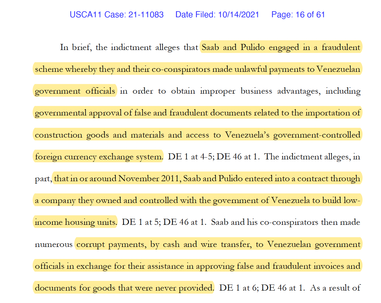 Alex Saab indictment charges