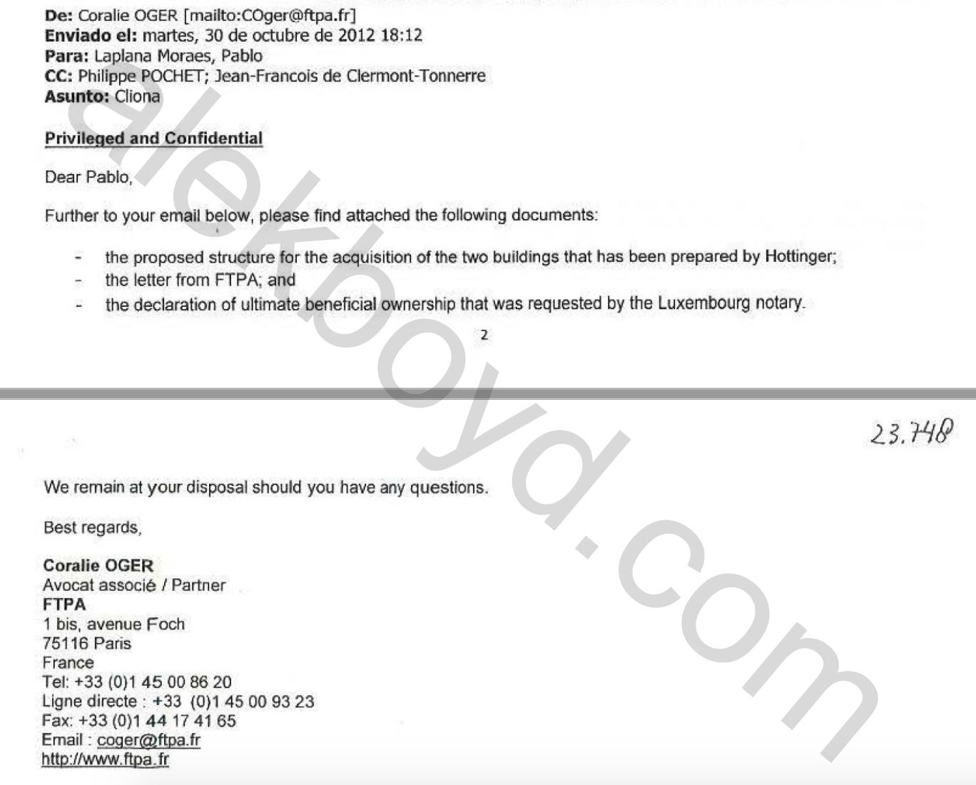 Coralie Oger, Philippe Pochet and Jean Francois Clermont Tonerre helped launder Diego Salazar's funds looted from PDVSA.