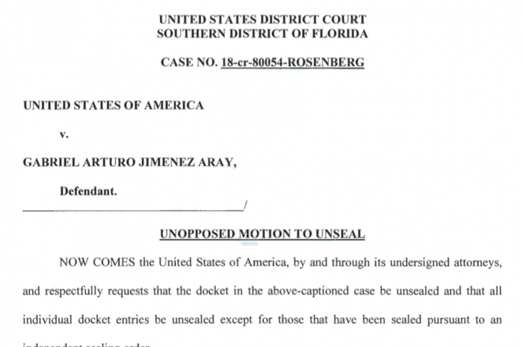 U.S. v Gabriel Arturo Jimenez Aray (Banco Peravia).