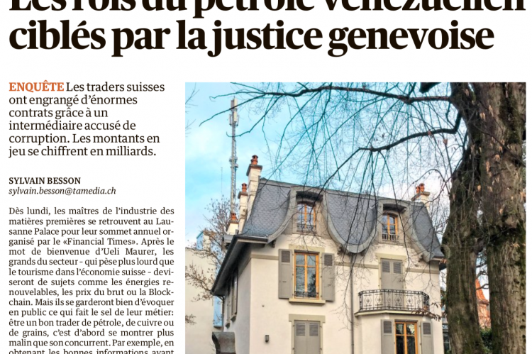 A Genève, la justice cible les seigneurs du pétrole vénézuélien