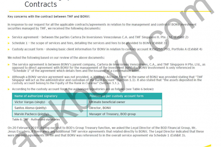 EY Banco del Orinoco report