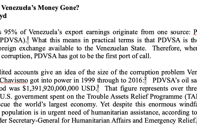 Where has Venezuela's money gone?