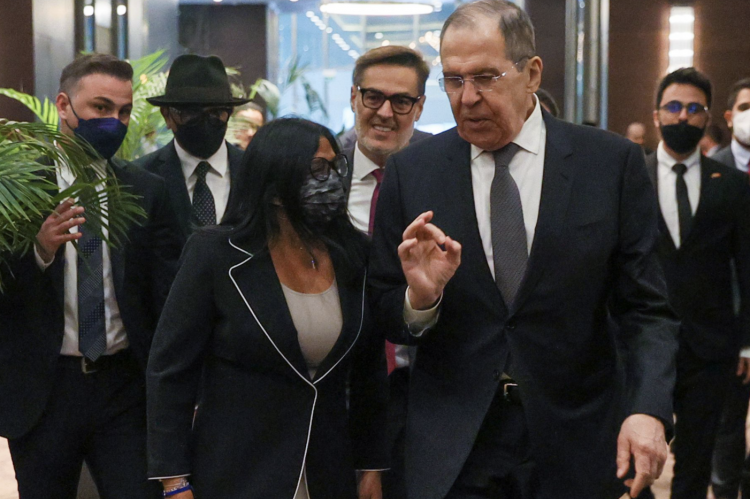 Delcy Rodriguez meets Sergei Lavrov right after U.S. officials travelled to Caracas.