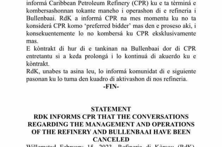 Caribbean Petroleum Company - Refineria di Kòrsou