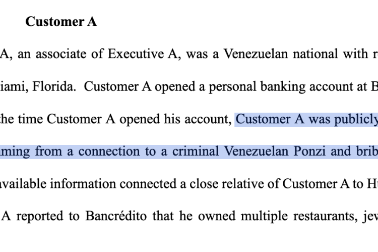 Moris Beracha was Customer A of Julio Herrera Velutini's Bancredito