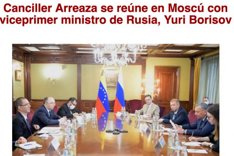 Arreaza in Moscow with Yuri Borisov