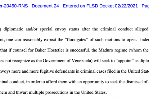 DoJ bitch-slaps Alex Saab & Baker & Hostetler