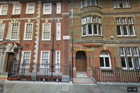 Jacob Rees-Mogg residence in 7 Cowley Street