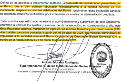 Victor Vargas admits illegality of his banks