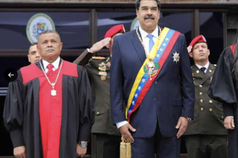 Nicolas Maduro and Elvis Amoroso (Elections Minister)